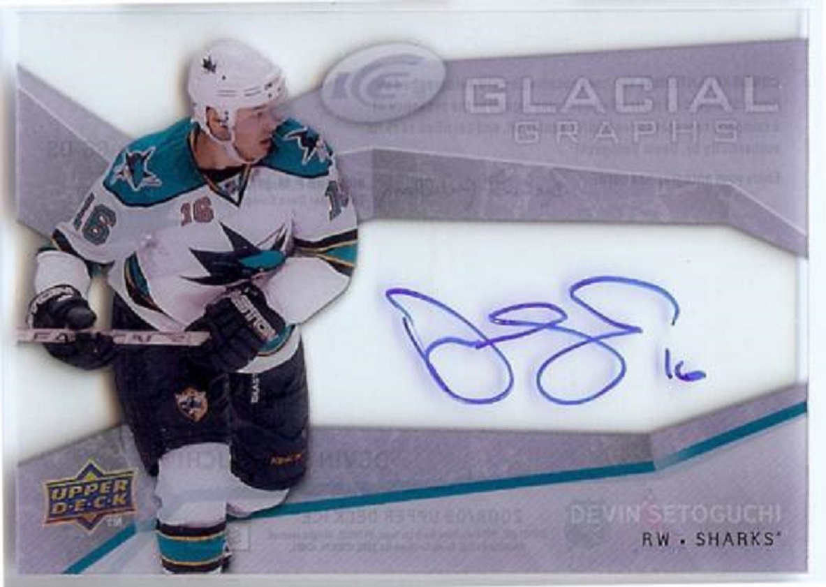 (image for) 2008-09 Upper Deck Ice Glacial Graphs #GGDS Devin Setoguchi