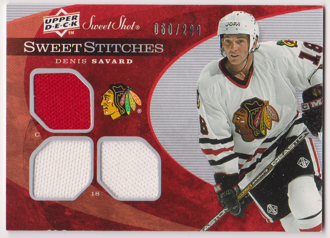 (image for) 2007-08 Sweet Shot Sweet Stitches Triples #SSTDE Denis Savard