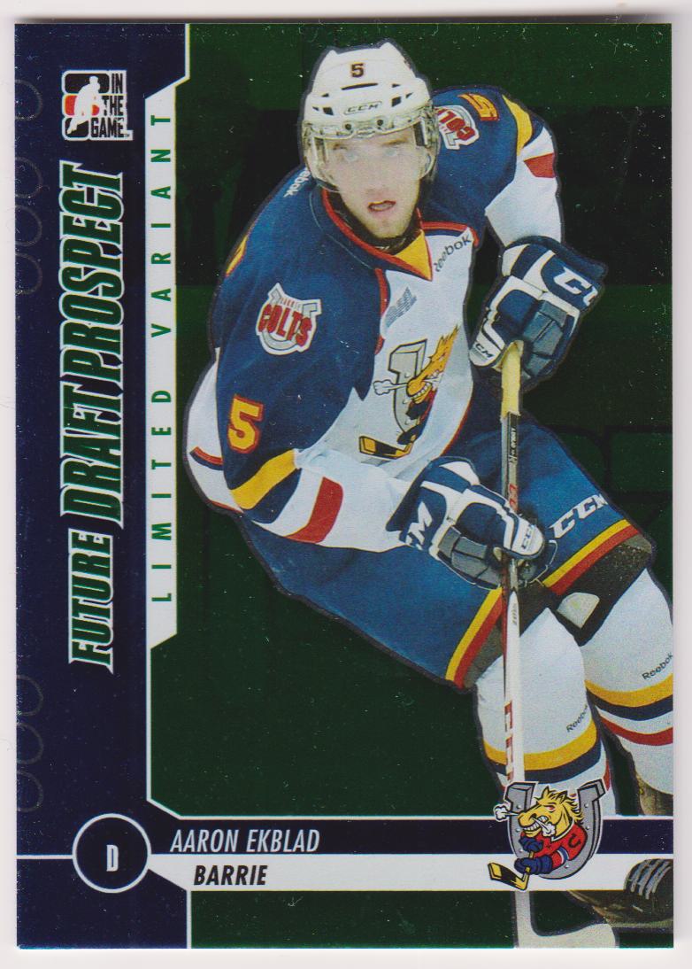 2012-13 ITG Draft Prospects Emerald #60 Aaron Ekblad (image for) 2012-13 ITG Draft Prospects Emerald #60 Aaron Ekblad