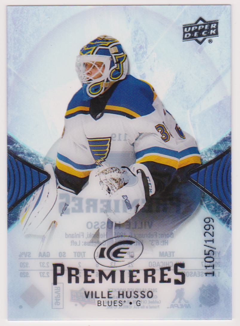 2017-18 Upper Deck Ice #119 Ville Husso 1105/1299 RC (image for) 2017-18 Upper Deck Ice #119 Ville Husso 1105/1299 RC