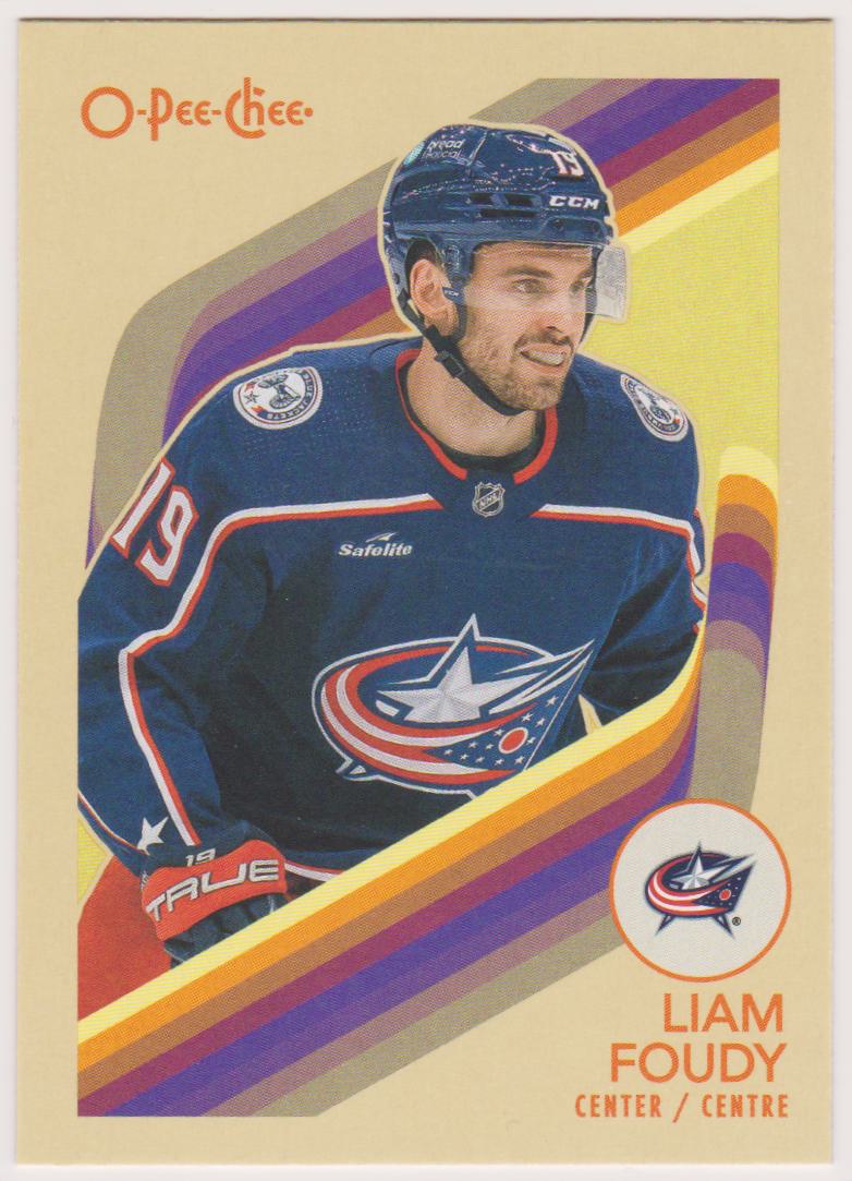 2023-24 O-Pee-Chee Retro Blank Back #433 Liam Foudy (image for) 2023-24 O-Pee-Chee Retro Blank Back #433 Liam Foudy