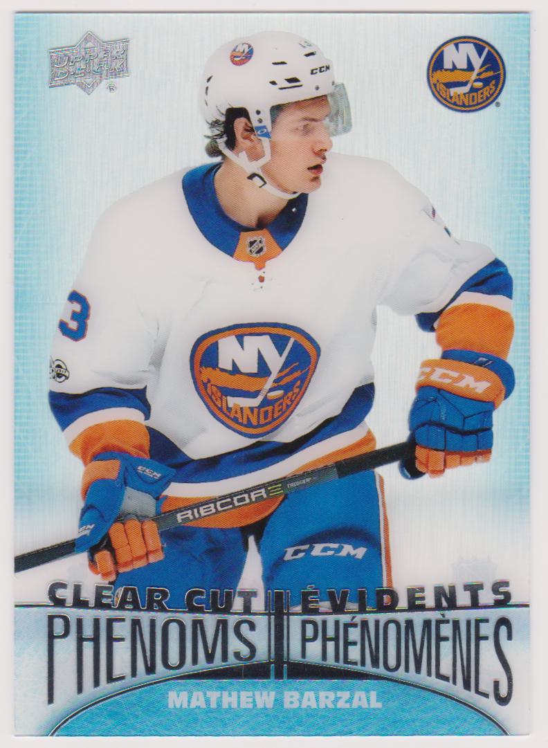 2018-19 Upper Deck Tim Hortons Clear Cut Phenoms #CC3 Mathew Barzal (image for) 2018-19 Upper Deck Tim Hortons Clear Cut Phenoms #CC3 Mathew Barzal
