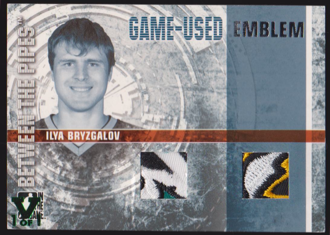 (image for) 2006-07 Between The Pipes Emblems #GUE58 Ilya Bryzgalov 1/1