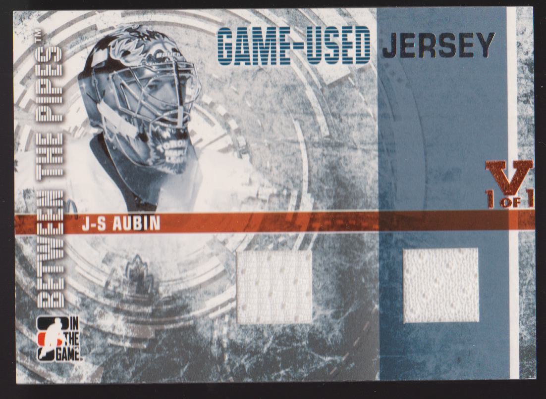 (image for) 2006-07 Between The Pipes Jerseys #GUJ57 J-S Aubin 1/1 Vault