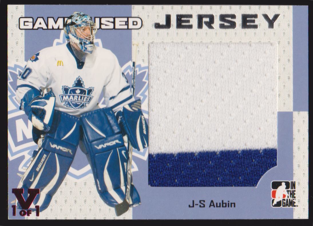2006-07 ITG Heroes and Prospects Jerseys #GUJ53 J-S Aubin 1/1 Vault (image for) 2006-07 ITG Heroes and Prospects Jerseys #GUJ53 J-S Aubin 1/1 Vault
