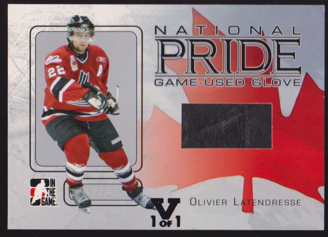 (image for) 2006-07 ITG Heroes and Prospects National Pride Gloves #NP07 Olivier Latendresse