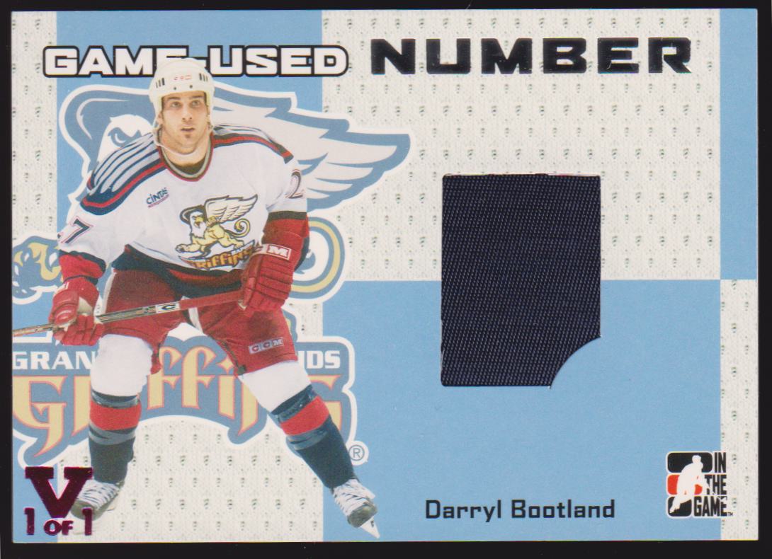 2006-07 ITG Heroes and Prospects Numbers Silver #GUN24 Darryl Bootland (image for) 2006-07 ITG Heroes and Prospects Numbers Silver #GUN24 Darryl Bootland