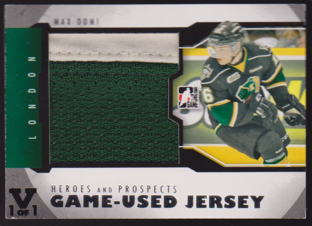 2012-13 ITG Heroes and Prospects Jerseys Silver #M34 Max Domi (image for) 2012-13 ITG Heroes and Prospects Jerseys Silver #M34 Max Domi