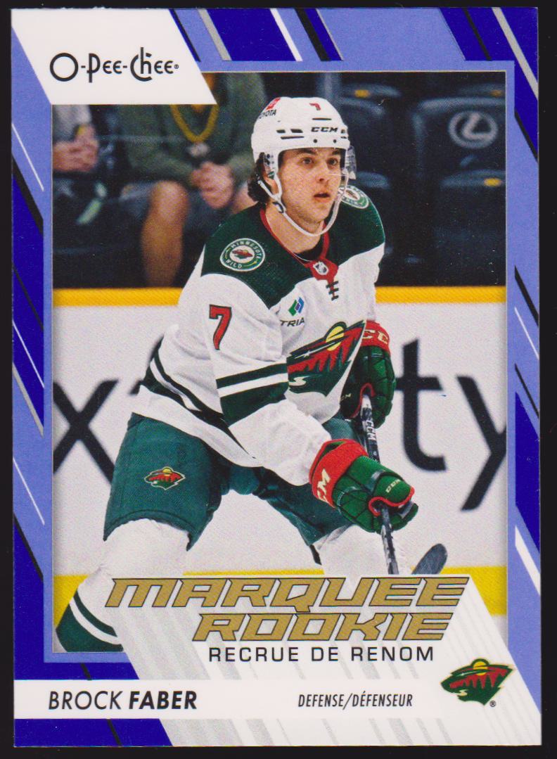 (image for) 2023-24 O-Pee-Chee Blue #580 Brock Faber