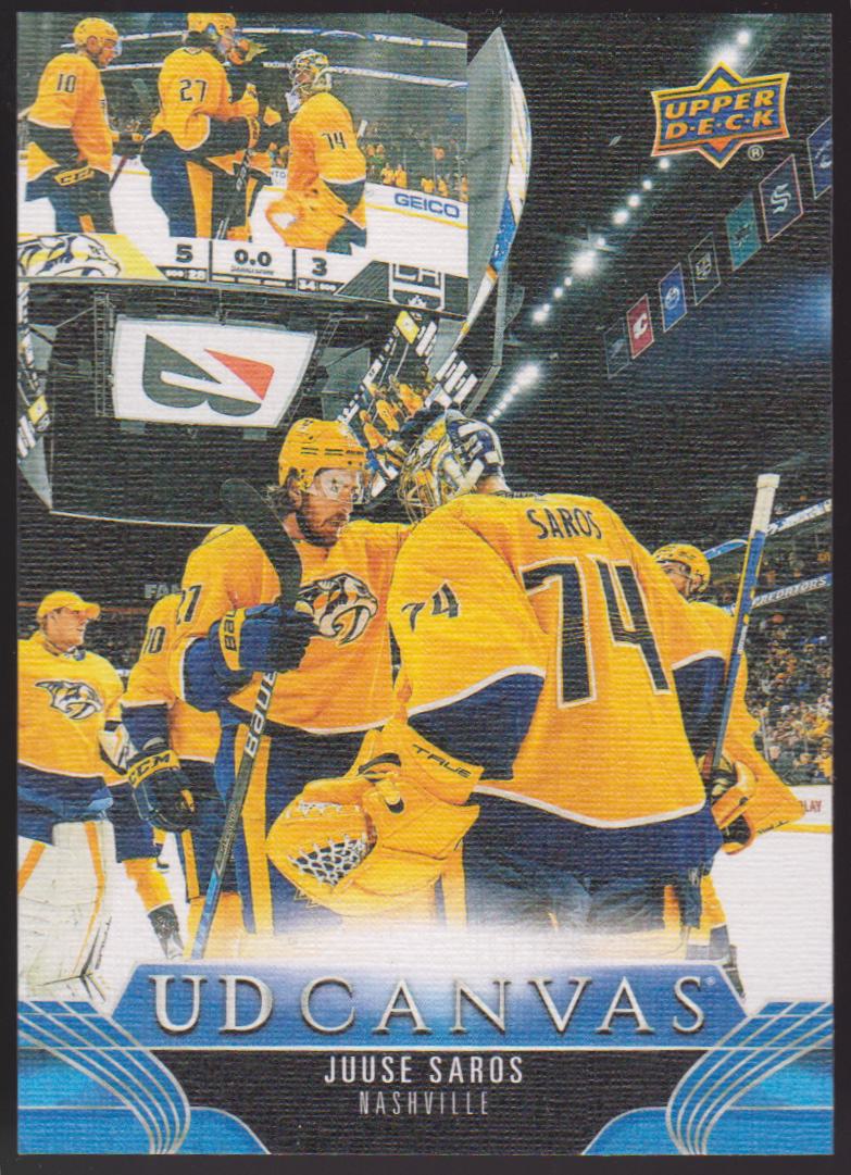 2023-24 Upper Deck UD Canvas #C45 Juuse Saros (image for) 2023-24 Upper Deck UD Canvas #C45 Juuse Saros