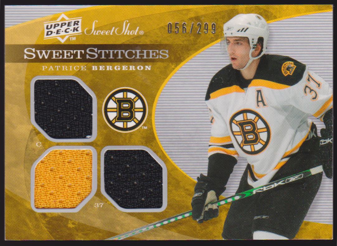 (image for) 2007-08 Sweet Shot Sweet Stitches Triples #SSTPB Patrice Bergeron
