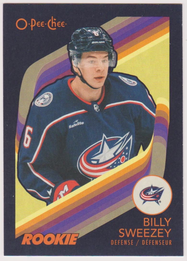 2023-24 O-Pee-Chee Retro Black #557 Billy Sweezey 34/100 - RC Year (image for) 2023-24 O-Pee-Chee Retro Black #557 Billy Sweezey 34/100 - RC Year