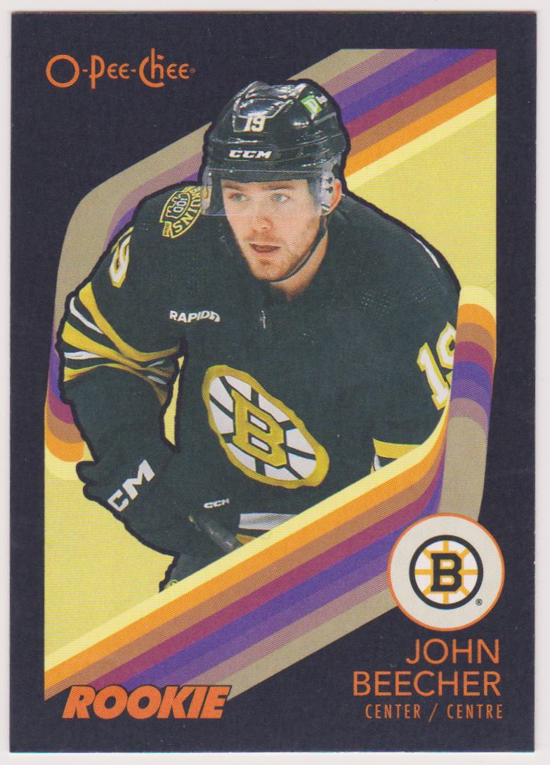 2023-24 O-Pee-Chee Retro Black #585 John Beecher 21/100 - RC Year (image for) 2023-24 O-Pee-Chee Retro Black #585 John Beecher 21/100 - RC Year