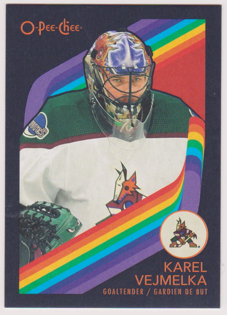 2023-24 O-Pee-Chee Retro Black #56 Karel Vejmelka 009/100 (image for) 2023-24 O-Pee-Chee Retro Black #56 Karel Vejmelka 009/100
