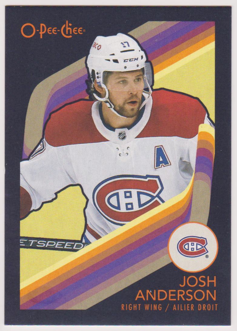 2023-24 O-Pee-Chee Retro Black #188 Josh Anderson 80/100 (image for) 2023-24 O-Pee-Chee Retro Black #188 Josh Anderson 80/100