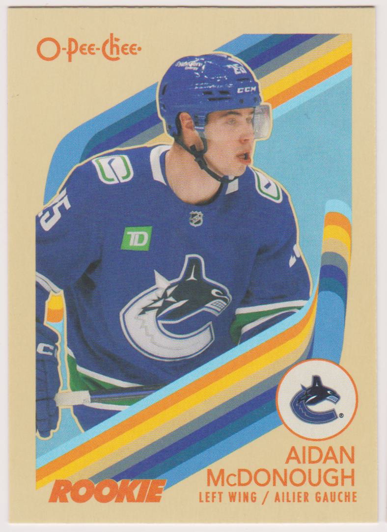 2023-24 O-Pee-Chee Retro #569 Aidan McDonough - RC Year (image for) 2023-24 O-Pee-Chee Retro #569 Aidan McDonough - RC Year