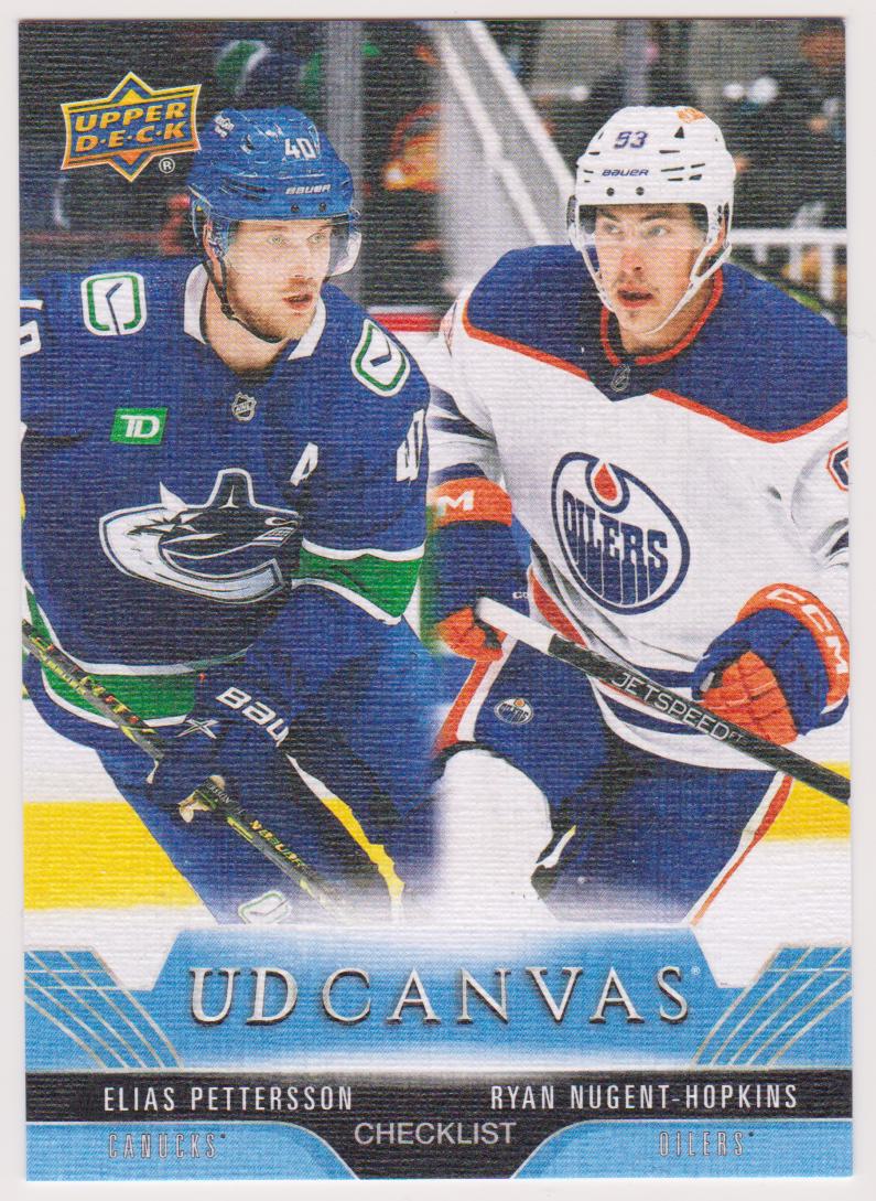 (image for) 2023-24 Upper Deck UD Canvas #C210 Elias Pettersson/Ryan Nugent-Hopkins - Checklist