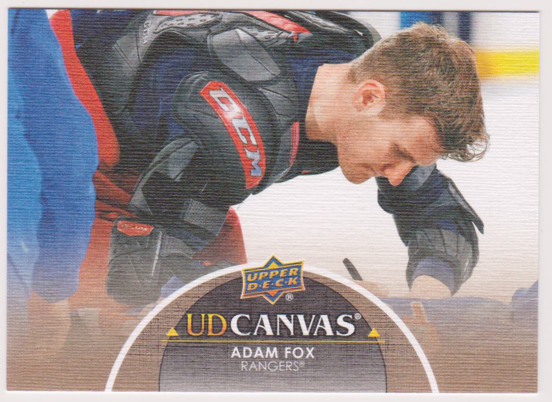 2021-22 Upper Deck Canvas #C175 Adam Fox (image for) 2021-22 Upper Deck Canvas #C175 Adam Fox