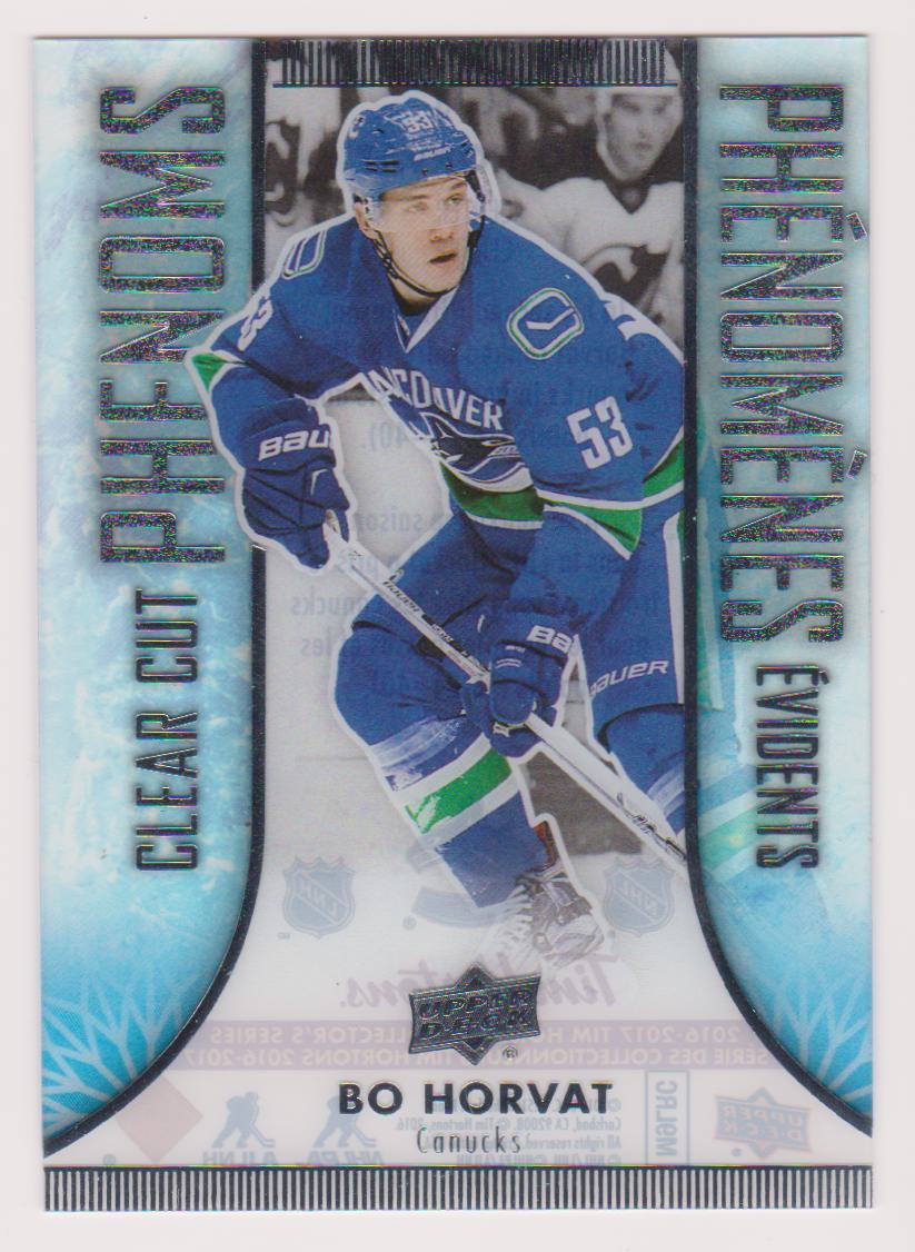 2016-17 Upper Deck Tim Hortons Clear Cut Phenoms #CC13 Bo Horvat (image for) 2016-17 Upper Deck Tim Hortons Clear Cut Phenoms #CC13 Bo Horvat