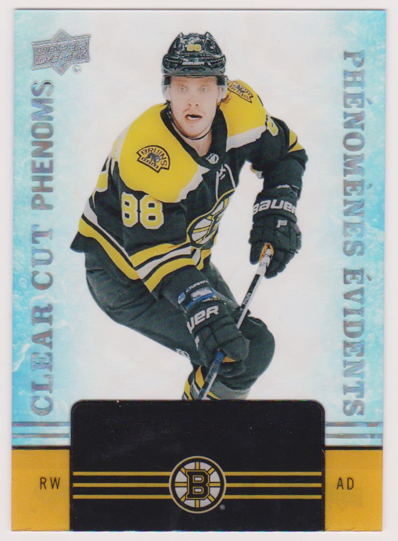 2019-20 Upper Deck Tim Hortons Clear Cut Phenoms #CC5 David Pastrnak (image for) 2019-20 Upper Deck Tim Hortons Clear Cut Phenoms #CC5 David Pastrnak