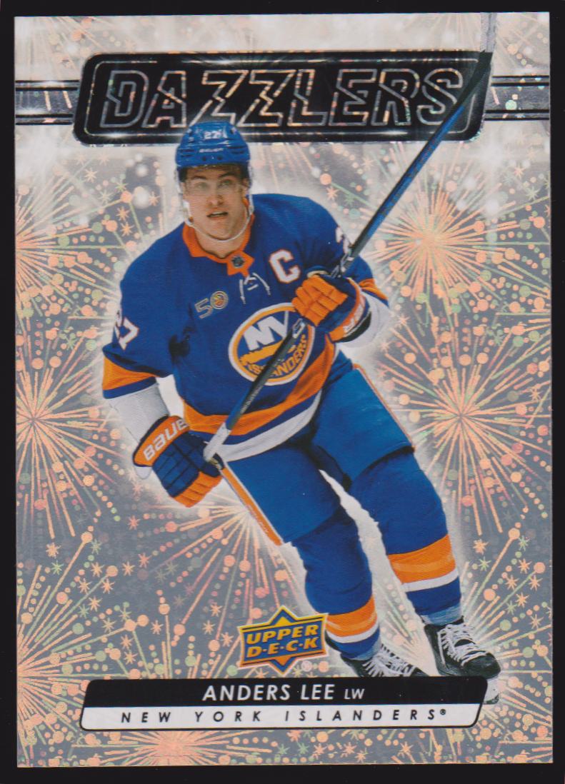 2023-24 Upper Deck Dazzlers Orange #DZ31 Anders Lee (image for) 2023-24 Upper Deck Dazzlers Orange #DZ31 Anders Lee