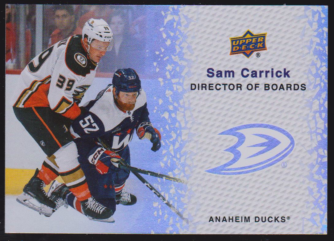 2023-24 Upper Deck Director of Boards #DB3 Sam Carrick (image for) 2023-24 Upper Deck Director of Boards #DB3 Sam Carrick