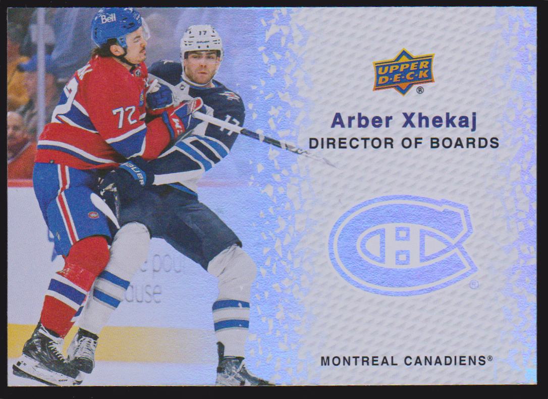 2023-24 Upper Deck Director of Boards #DB10 Arber Xhekaj (image for) 2023-24 Upper Deck Director of Boards #DB10 Arber Xhekaj