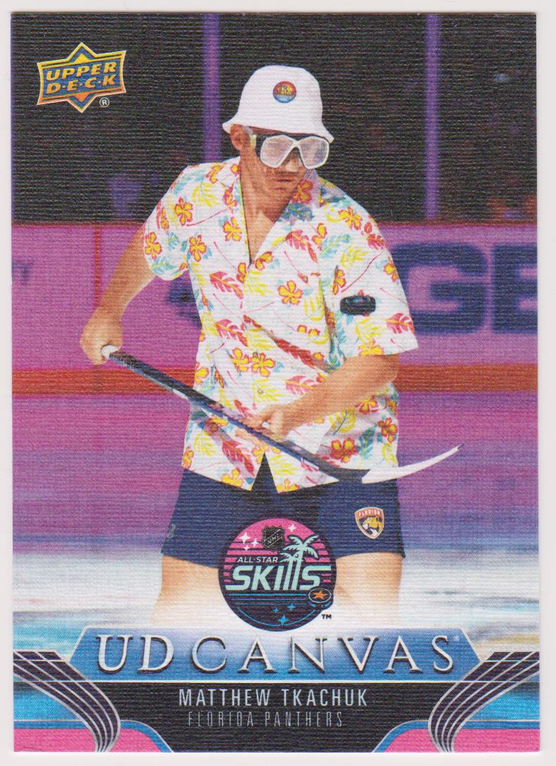 2023-24 Upper Deck UD Canvas #C410 Matthew Tkachuk AS (image for) 2023-24 Upper Deck UD Canvas #C410 Matthew Tkachuk AS