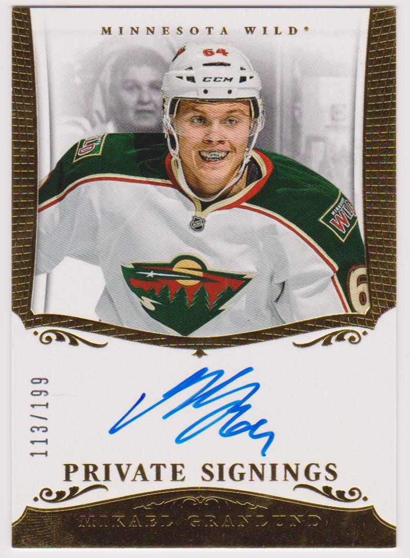 (image for) 2013-14 Panini Private Signings #PSMG Mikael Granlund - AUTO - RC Year - 113/199
