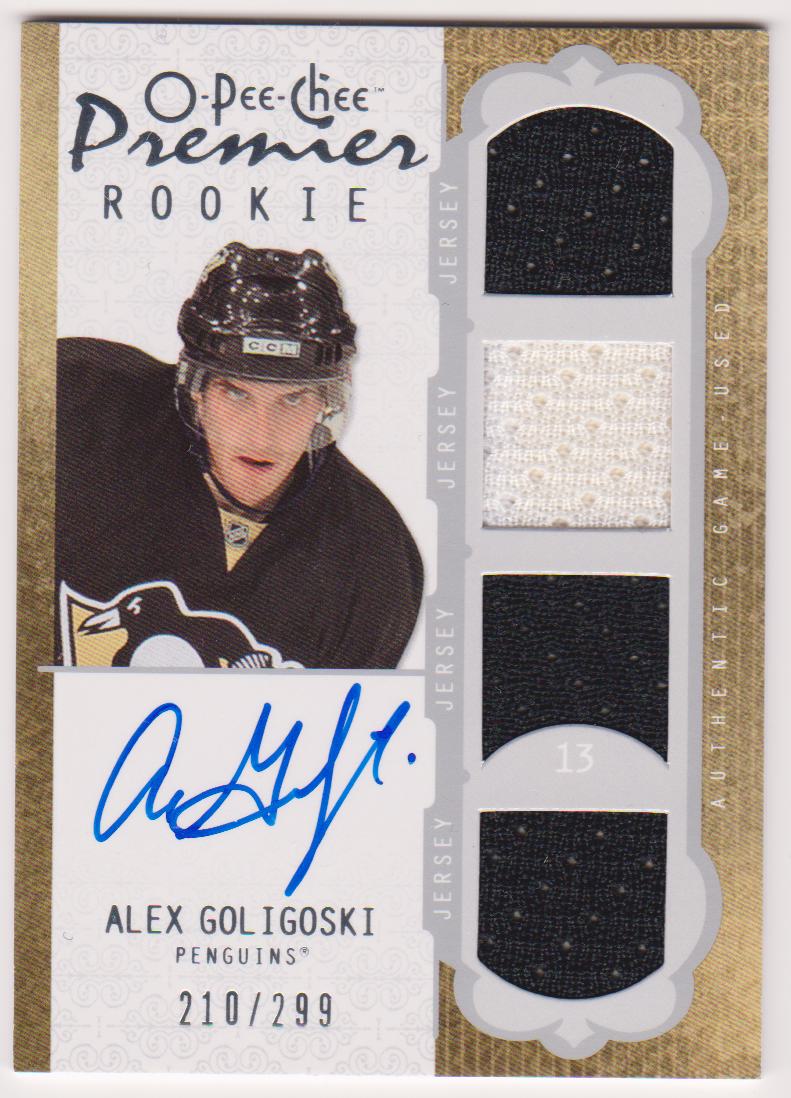 (image for) 2008-09 O-Pee-Chee (OPC) Premier #75 Alex Goligoski Jerseys AUTO RC - 210/299