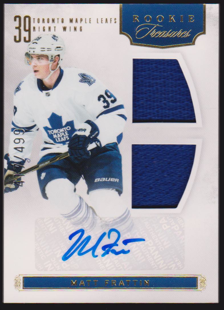 2011-12 Panini Rookie Anthology #134 Matt Frattin RC AUTO 417/499 (image for) 2011-12 Panini Rookie Anthology #134 Matt Frattin RC AUTO 417/499