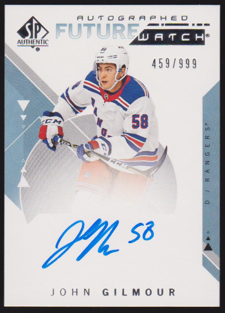 2018-19 SP Authentic #186 John Gilmour AUTO RC 459/999 (image for) 2018-19 SP Authentic #186 John Gilmour AUTO RC 459/999