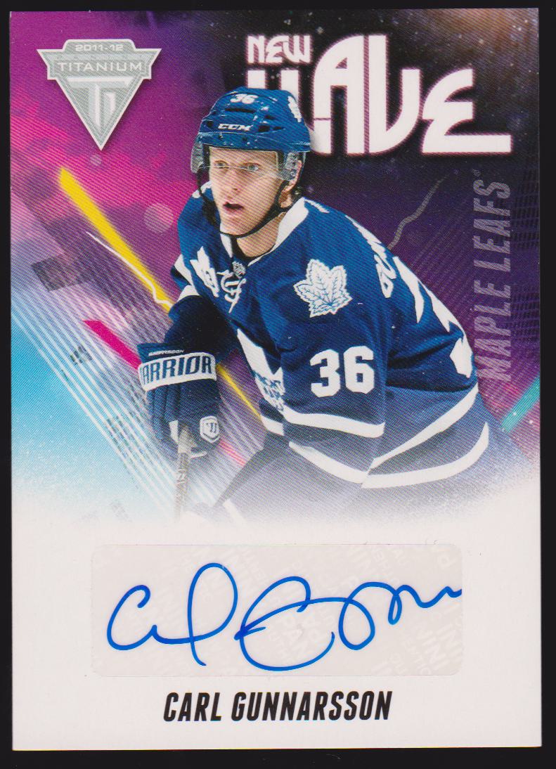 2011-12 Panini Titanium New Wave Autographs #15 Carl Gunnarsson (image for) 2011-12 Panini Titanium New Wave Autographs #15 Carl Gunnarsson