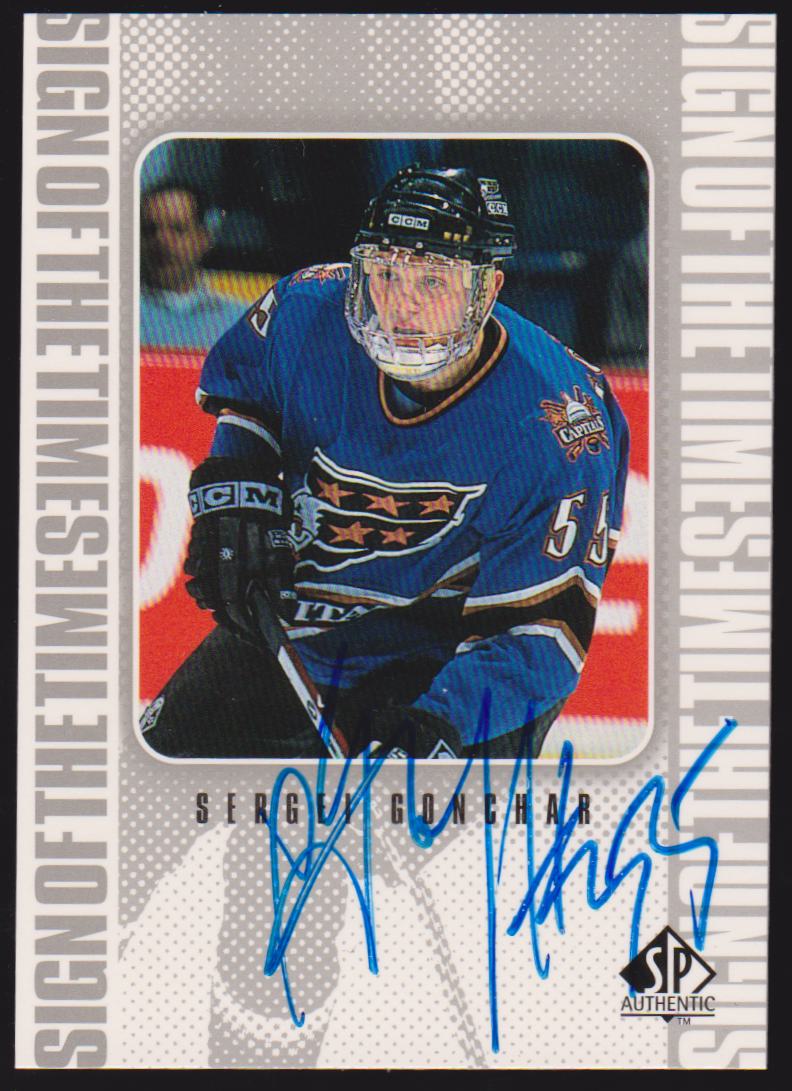 1998-99 SP Authentic Sign of the Times #SG Sergei Gonchar (image for) 1998-99 SP Authentic Sign of the Times #SG Sergei Gonchar