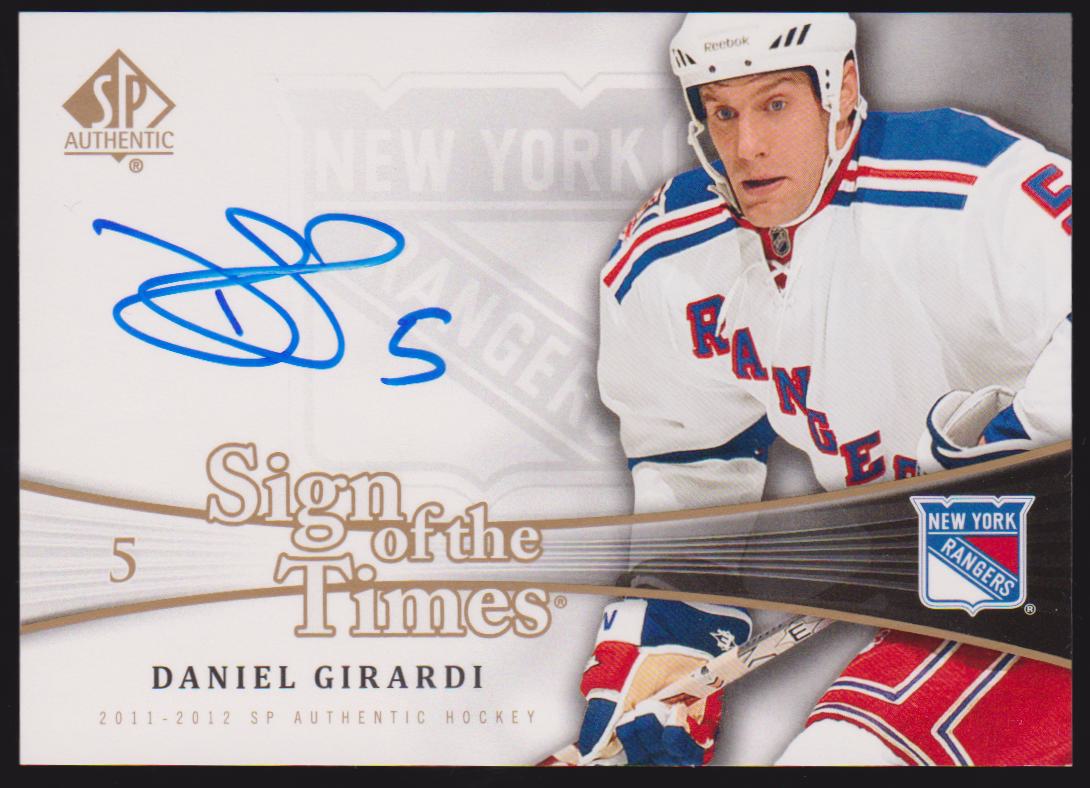 (image for) 2011-12 SP Authentic Sign of the Times #SOTDG Daniel Girardi AUTO