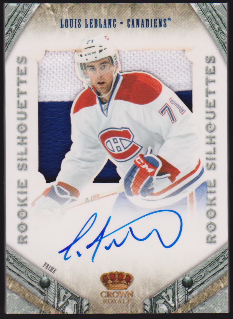2011-12 Crown Royale #229 Louis Leblanc Jerseys AUTO 93/99 RC (image for) 2011-12 Crown Royale #229 Louis Leblanc Jerseys AUTO 93/99 RC