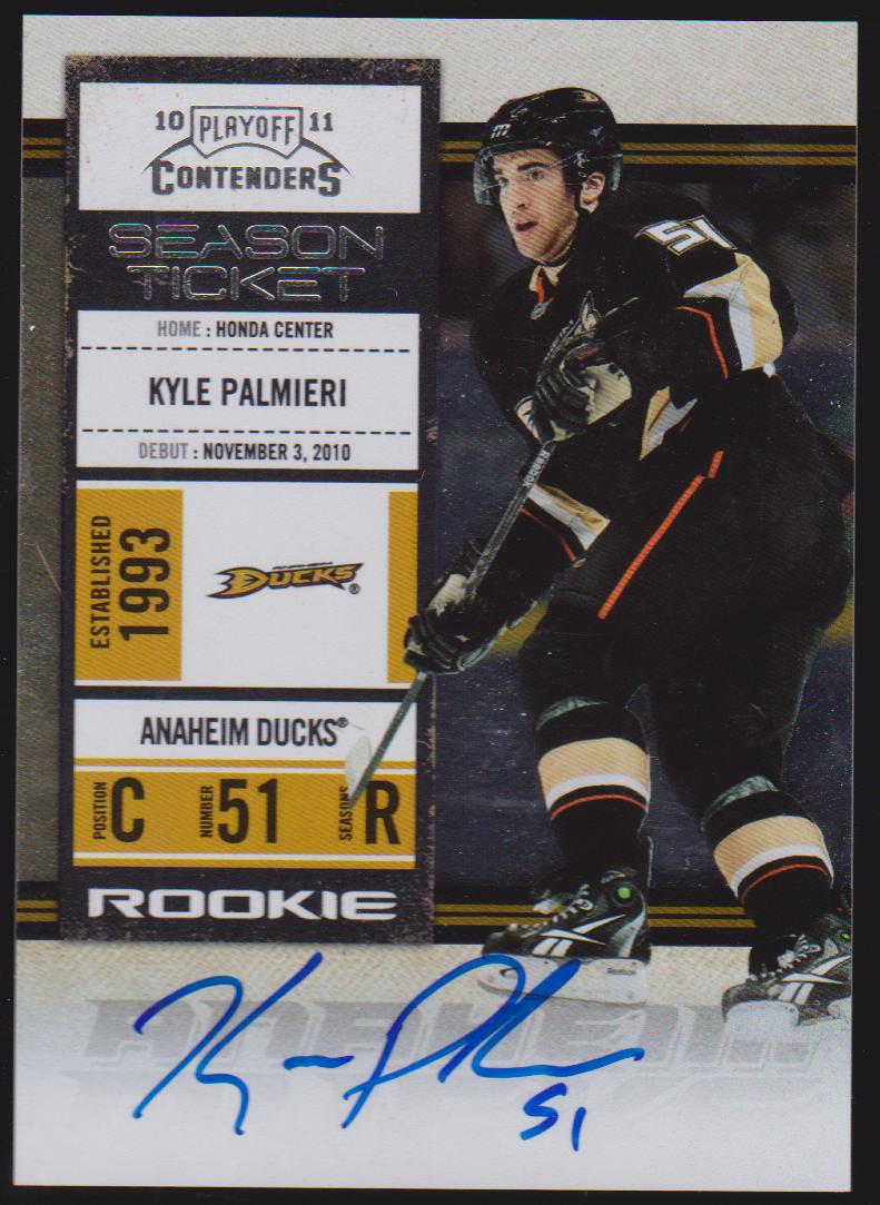 2010-11 Playoff Contenders #117 Kyle Palmieri AUTO RC (image for) 2010-11 Playoff Contenders #117 Kyle Palmieri AUTO RC