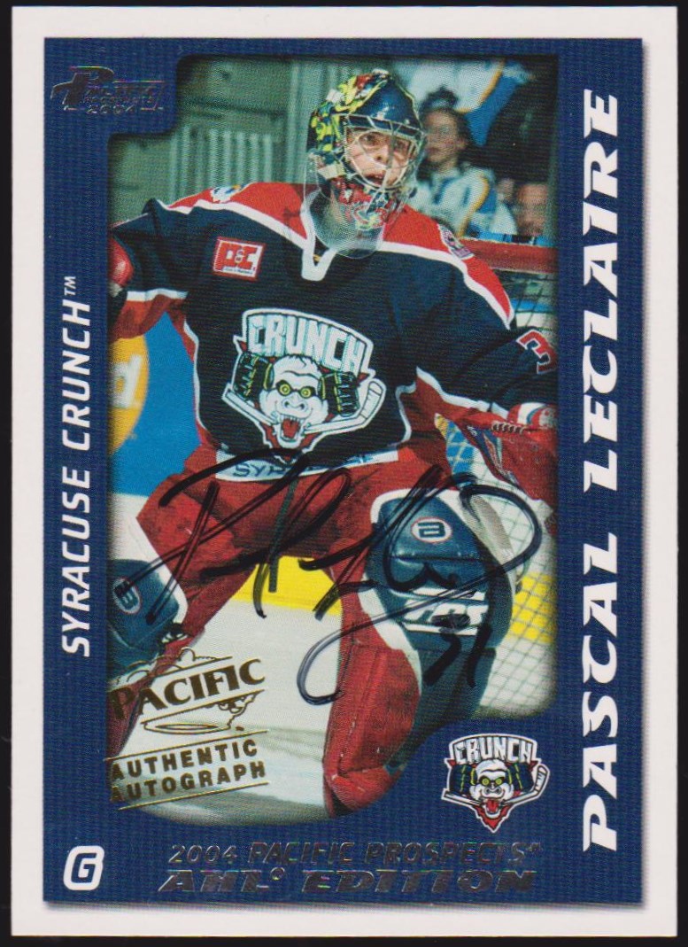 (image for) 2003-04 Pacific AHL Prospects Autographs #6 Pascal Leclaire - XRC - 125/500 - Syracuse Crunch