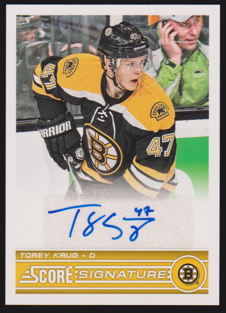 2013-14 Score Signatures #SSTR Torey Krug AUTO (image for) 2013-14 Score Signatures #SSTR Torey Krug AUTO