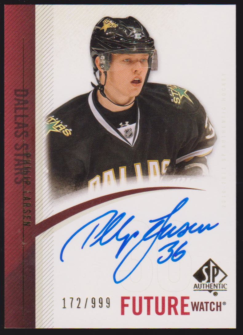 (image for) 2010-11 SP Authentic #285 Philip Larsen AUTO RC 172/999