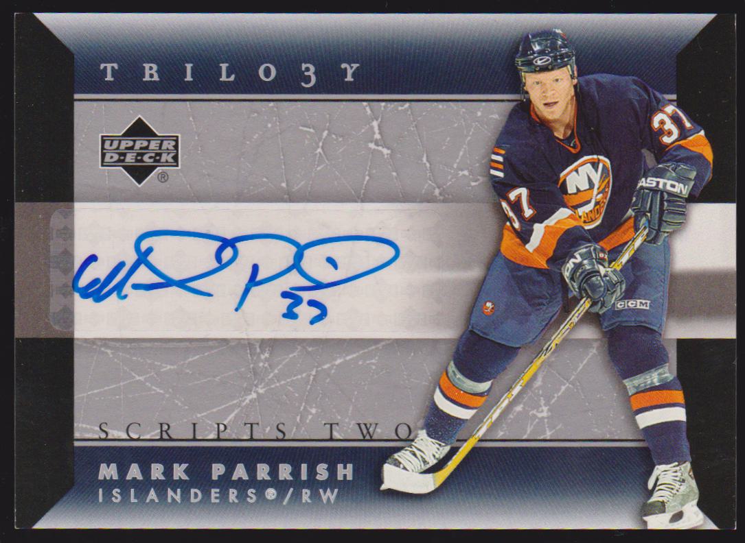 2005-06 Upper Deck Trilogy Scripts #SCSMP Mark Parrish - AUTO (image for) 2005-06 Upper Deck Trilogy Scripts #SCSMP Mark Parrish - AUTO