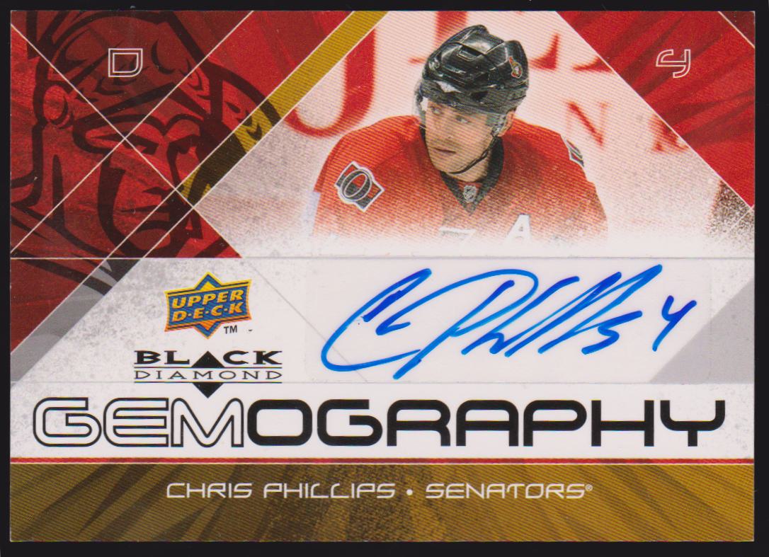 2008-09 Black Diamond Gemography #GCP Chris Phillips AUTO (image for) 2008-09 Black Diamond Gemography #GCP Chris Phillips AUTO