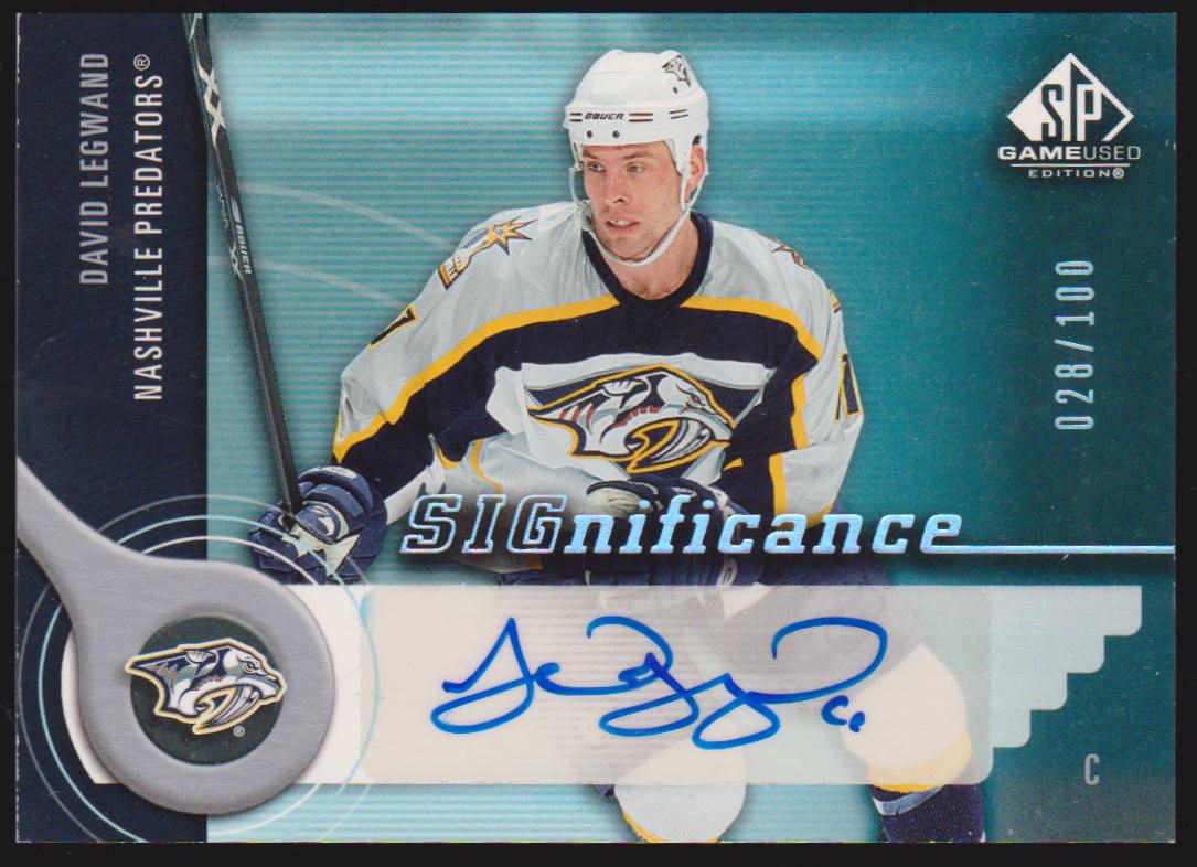 (image for) 2005-06 SP Game Used SIGnificance #SDL David Legwand 028/100