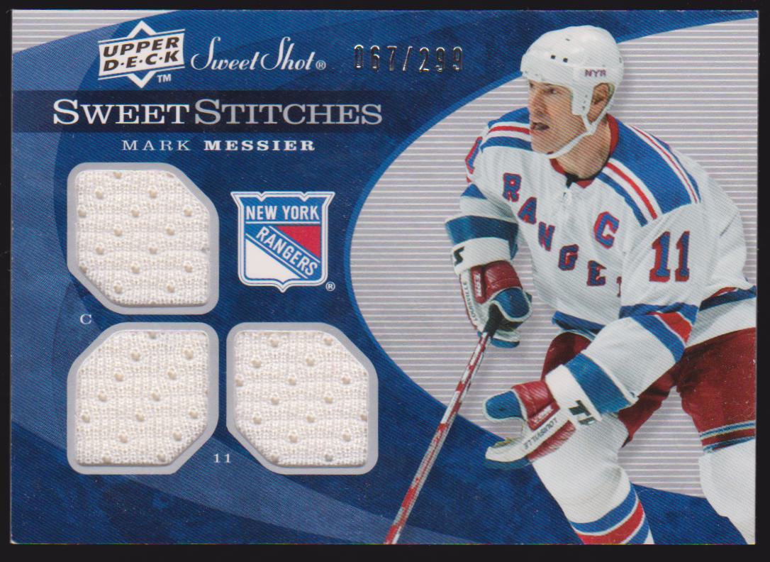 (image for) 2007-08 Sweet Shot Sweet Stitches Triples #SSTMM Mark Messier
