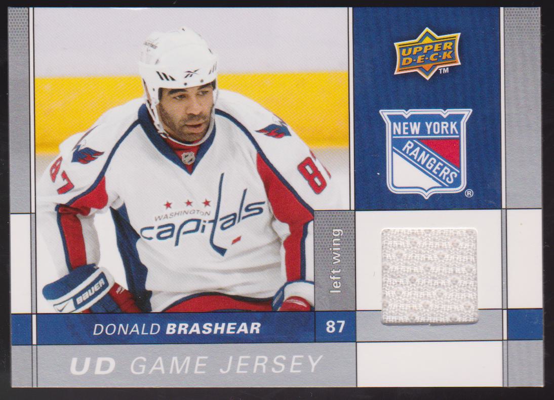 2009-10 Upper Deck Game Jerseys #GJDO Donald Brashear (image for) 2009-10 Upper Deck Game Jerseys #GJDO Donald Brashear