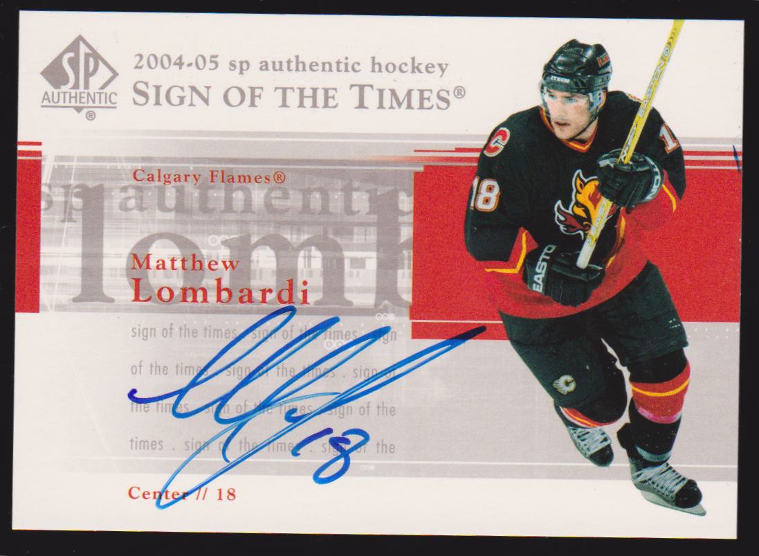 2004-05 SP Authentic Sign of the Times #STLO Matthew Lombardi - AUTO (image for) 2004-05 SP Authentic Sign of the Times #STLO Matthew Lombardi - AUTO