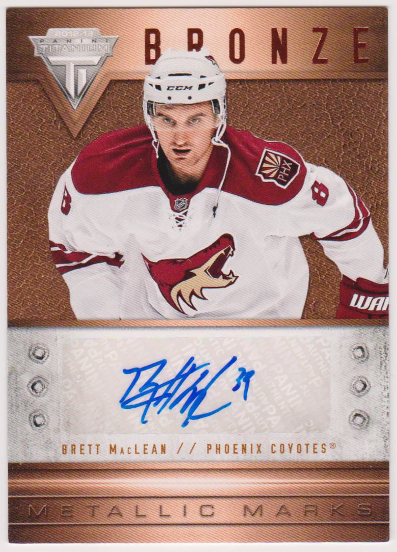(image for) 2012-13 Panini Titanium Metallic Marks #9 Brett MacLean - AUTO
