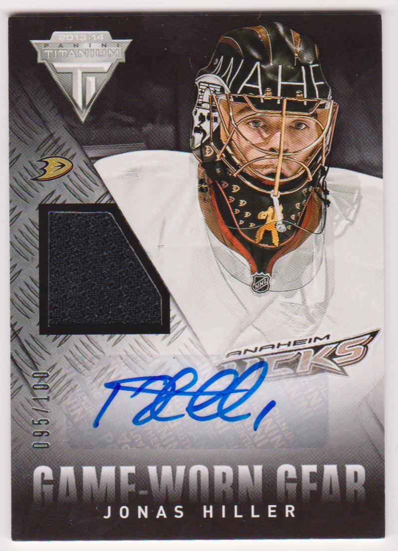 (image for) 2013-14 Panini Titanium Game Worn Gear Autographs #GAJHI Jonas Hiller 095/100 - Jerseys