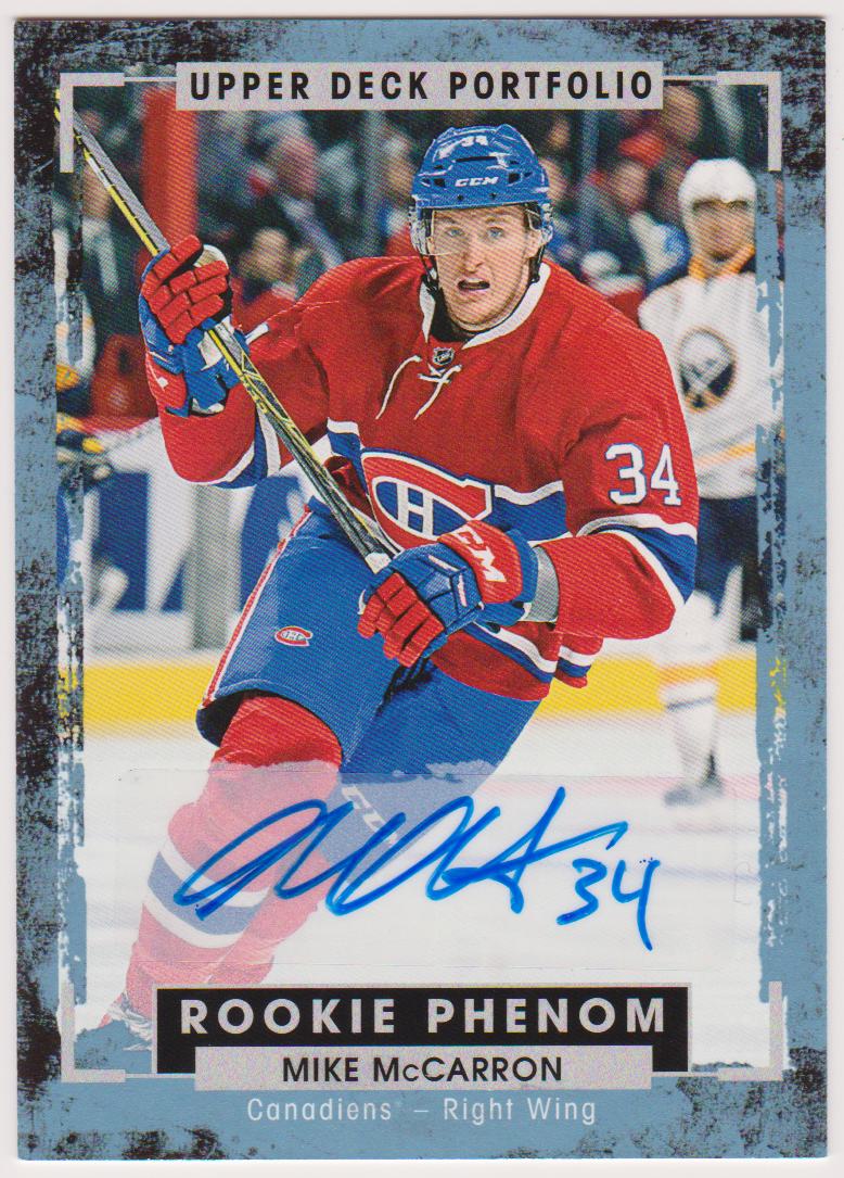 (image for) 2015-16 Upper Deck Portfolio Autographs #224 Mike McCarron - RC Year