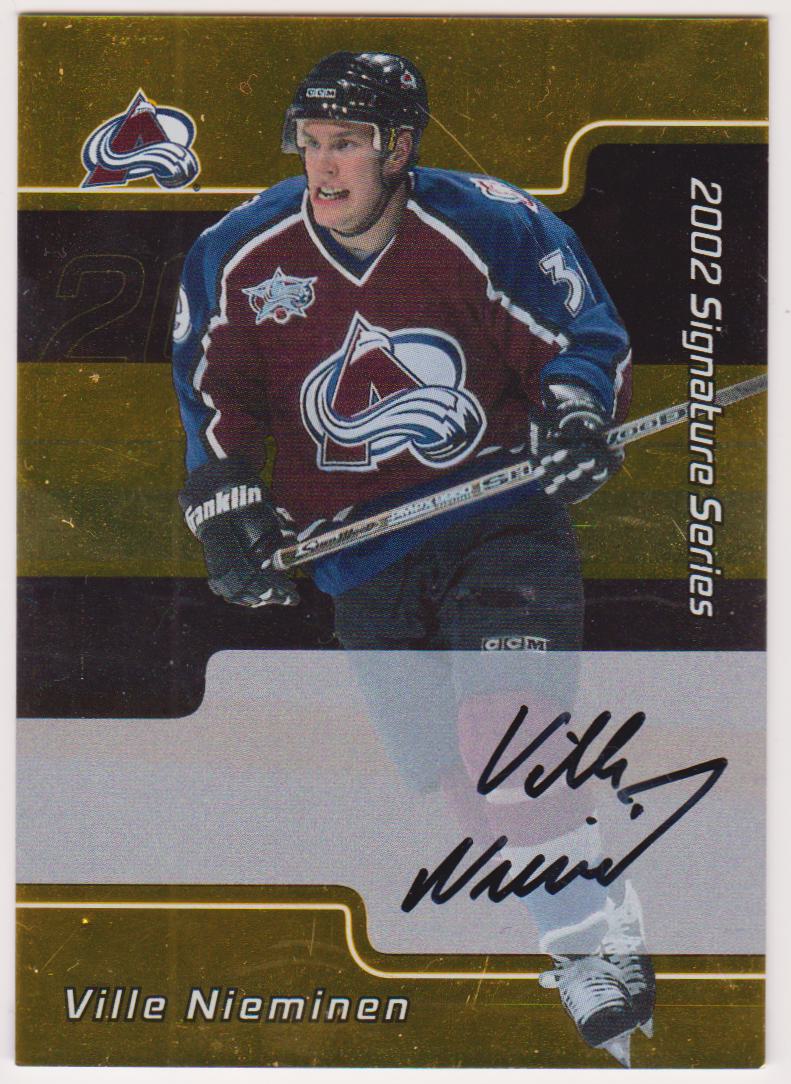 2001-02 BAP Signature Series Autographs Gold #130 Ville Nieminen (image for) 2001-02 BAP Signature Series Autographs Gold #130 Ville Nieminen